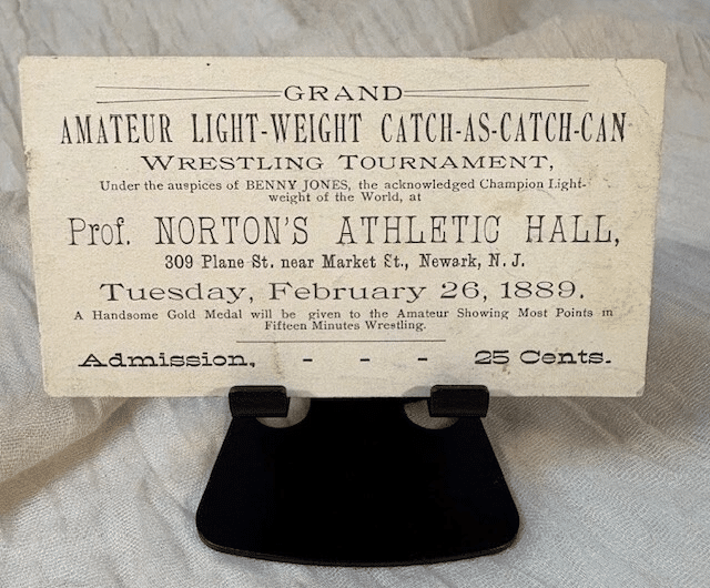 A Relic from Wrestling’s Past: The Grand Amateur Tournament of 1889